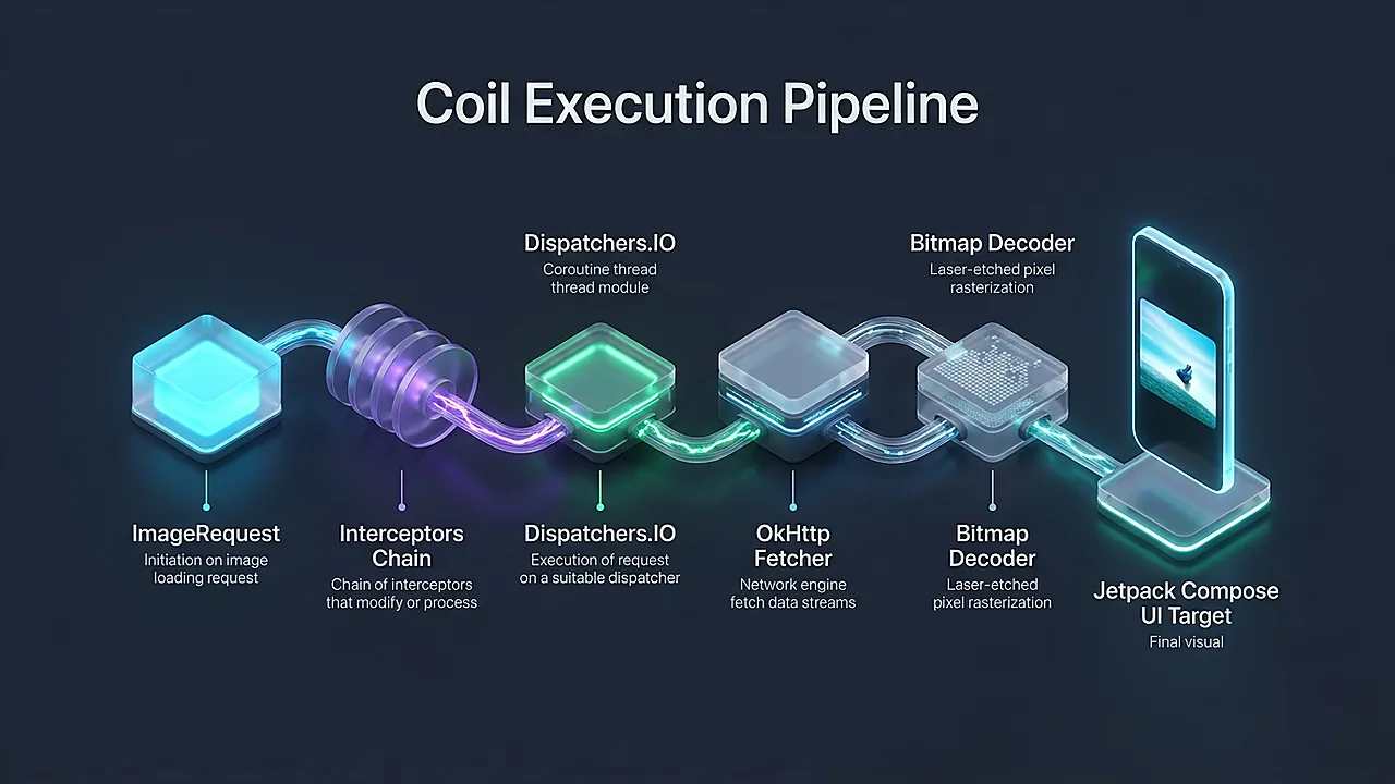 معماری خط لوله و لود تصویر با کورتین در Coil