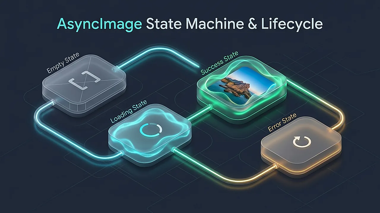 چرخه حیات رندر و استیت ها در AsyncImage کامپوز