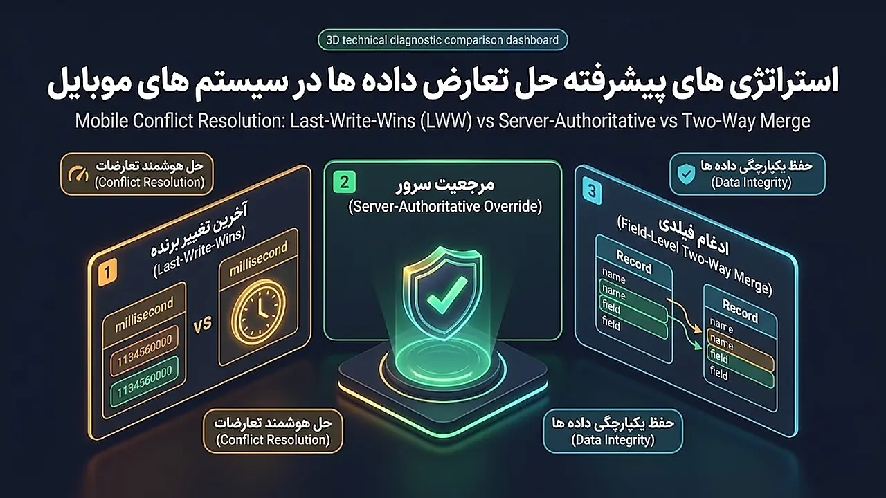 استراتژی های پیشرفته حل تعارض داده ها در سیستم های موبایل