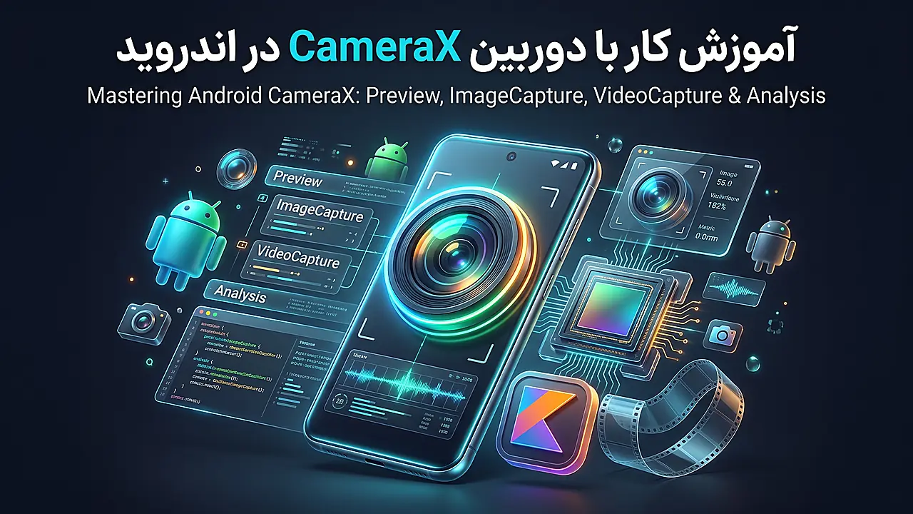 آموزش CameraX در اندروید: راهنمای عکاسی و ضبط ویدیو با کاتلین