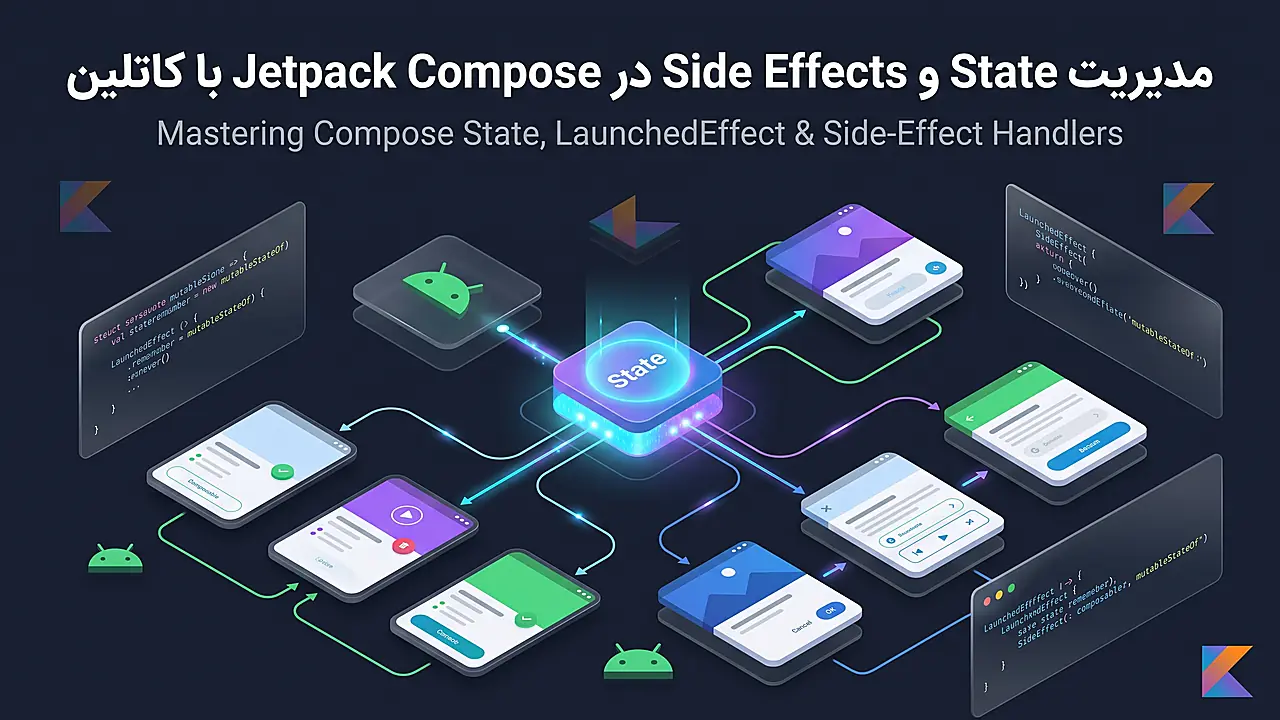 آموزش State و Side Effects در Jetpack Compose با کاتلین