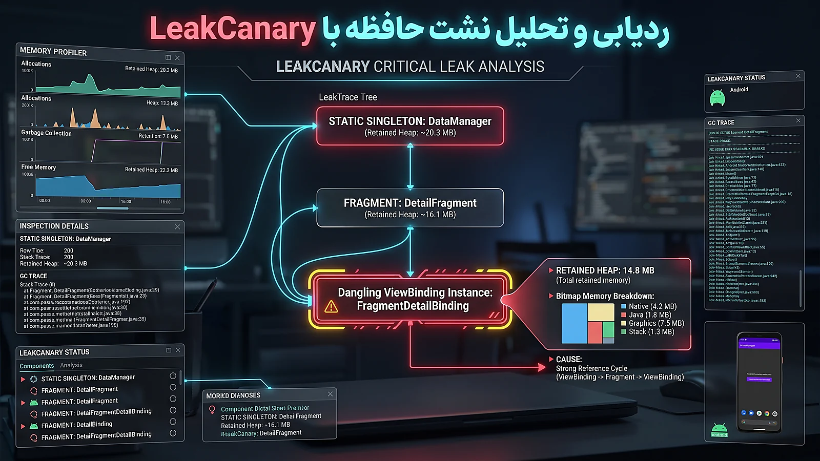 ردیابی و تحلیل نشت حافظه با LeakCanary