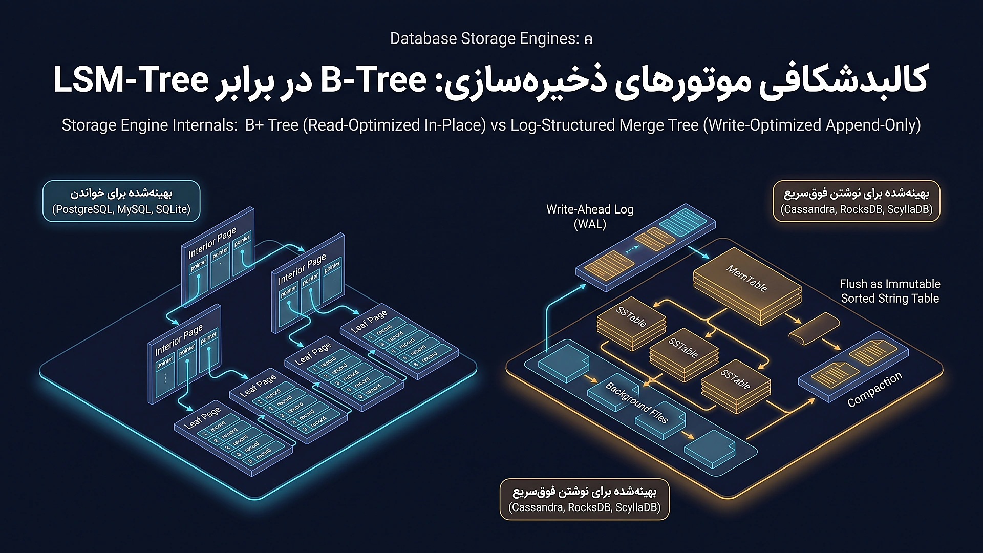 کالبدشکافی موتورهای ذخیره‌سازی: B-Tree در برابر LSM-Tree