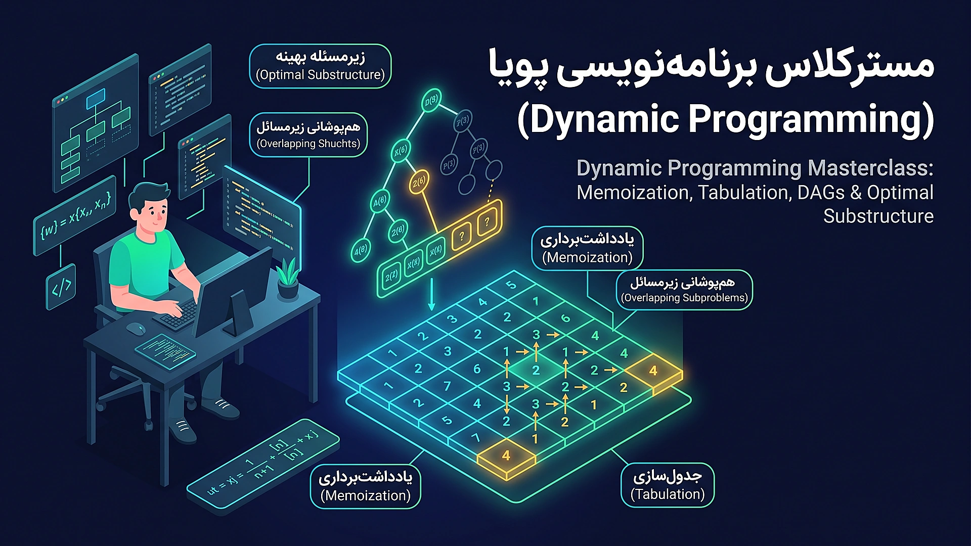 آموزش برنامه نویسی پویا در حل مسائل الگوریتمی
