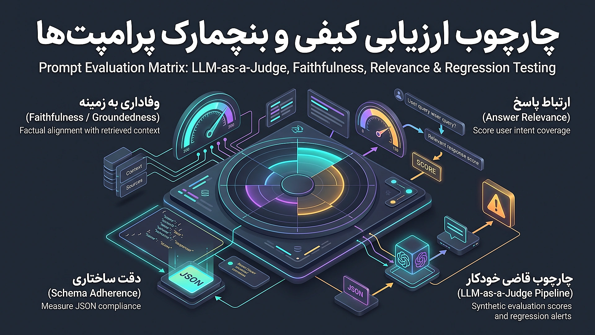 سنجه های ارزیابی کیفی پرامپت ها و چارچوب LLM as a Judge