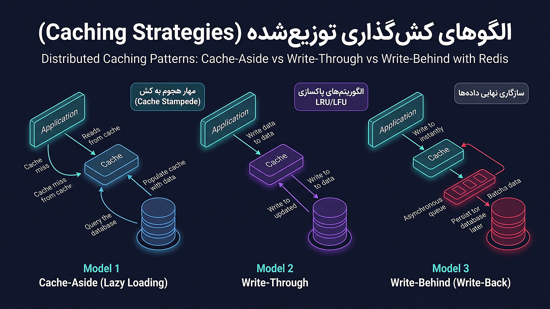 الگو های کش گذاری توزیع شده Cache-Aside و Write-Through